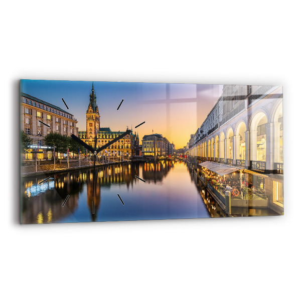 Reloj de cristal horizontal Ayuntamiento de Hamburgo