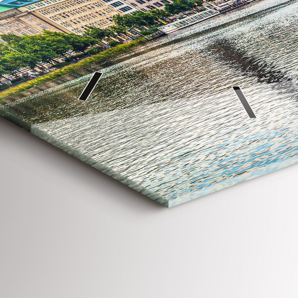 Reloj de cristal horizontal Binnenalster en Hamburgo