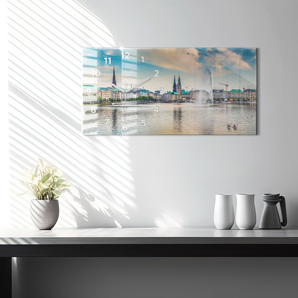 Reloj de cristal horizontal Binnenalster en Hamburgo