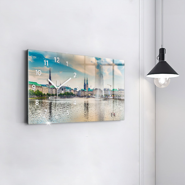 Reloj de cristal horizontal Binnenalster en Hamburgo