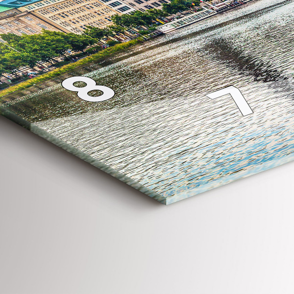 Reloj de cristal horizontal Binnenalster en Hamburgo