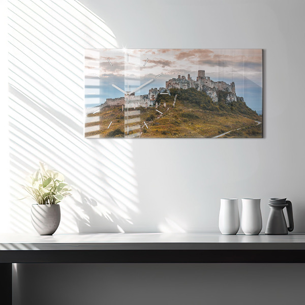 Reloj de cristal horizontal Castillo de Spiš en Eslovaquia