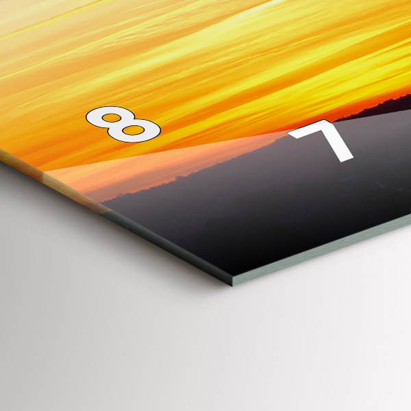 Reloj horizontal Edificio y puesta de sol