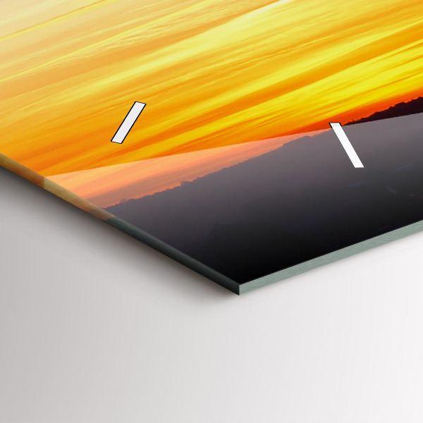 Reloj horizontal Edificio y puesta de sol