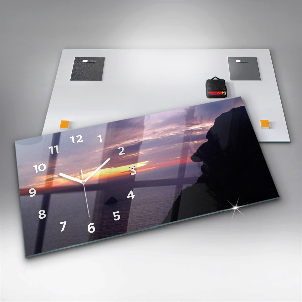 Reloj de cristal horizontal Cabeza de piedra