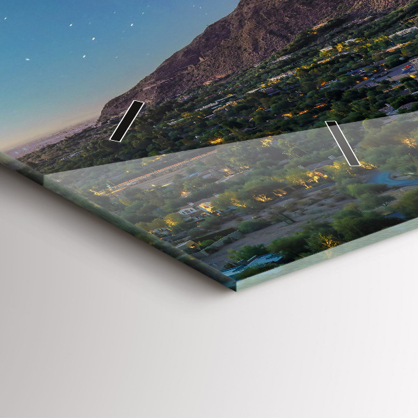 Reloj de cristal horizontal Paisaje de montaña