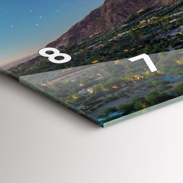 Reloj de cristal horizontal Paisaje de montaña