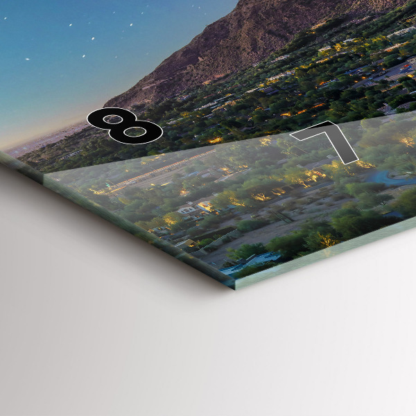 Reloj de cristal horizontal Paisaje de montaña