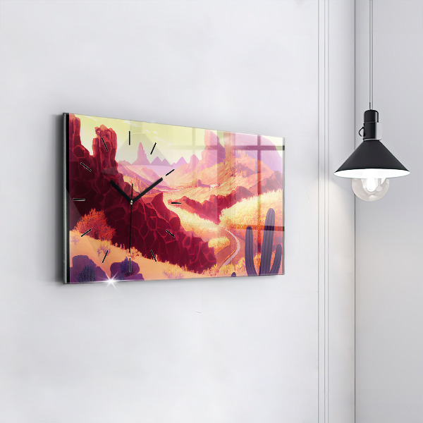 Reloj horizontal Ilustración del desierto de Arizona