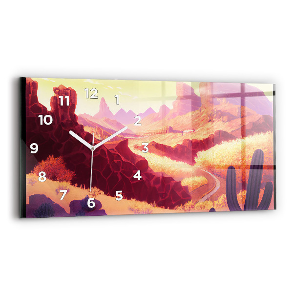 Reloj horizontal Ilustración del desierto de Arizona