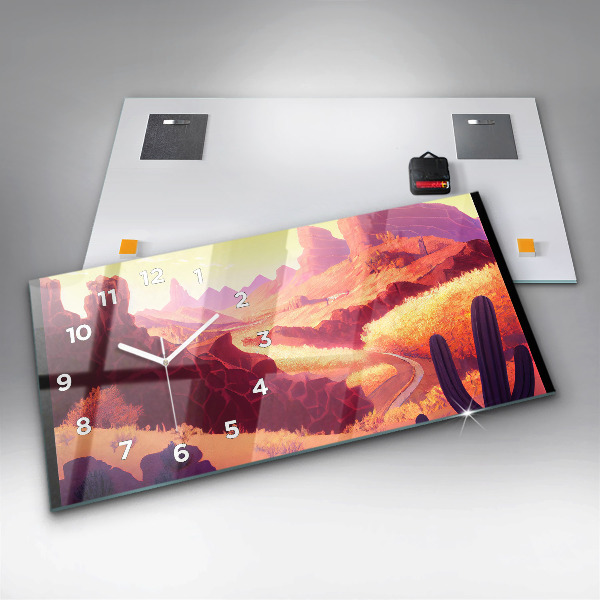 Reloj horizontal Ilustración del desierto de Arizona