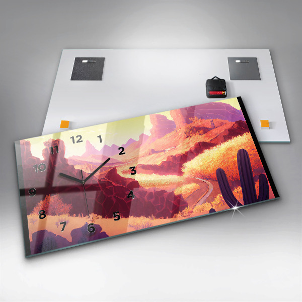 Reloj horizontal Ilustración del desierto de Arizona