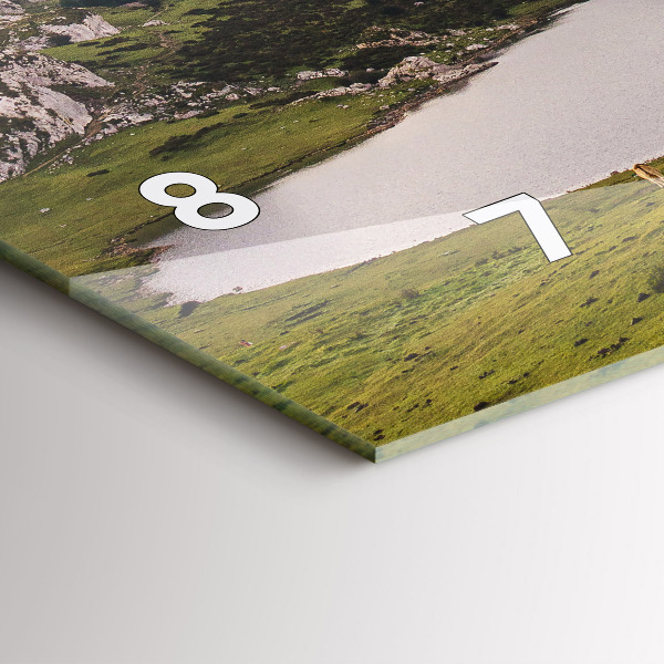 Reloj de cristal horizontal Lago y montañas de los Pirineos