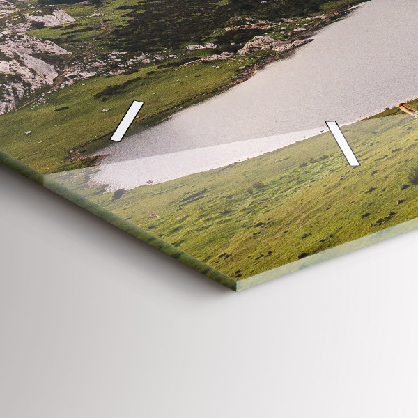 Reloj de cristal horizontal Lago y montañas de los Pirineos