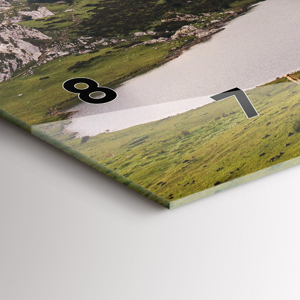 Reloj de cristal horizontal Lago y montañas de los Pirineos