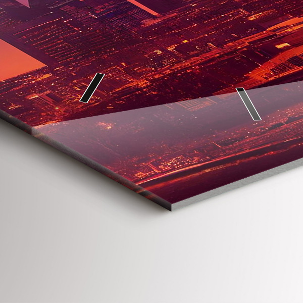 Reloj horizontal Ciudad de noche en Filadelfia