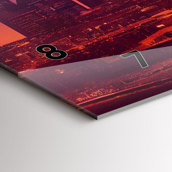 Reloj horizontal Ciudad de noche en Filadelfia