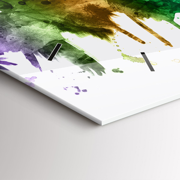 Reloj horizontal Filadelfia colorida