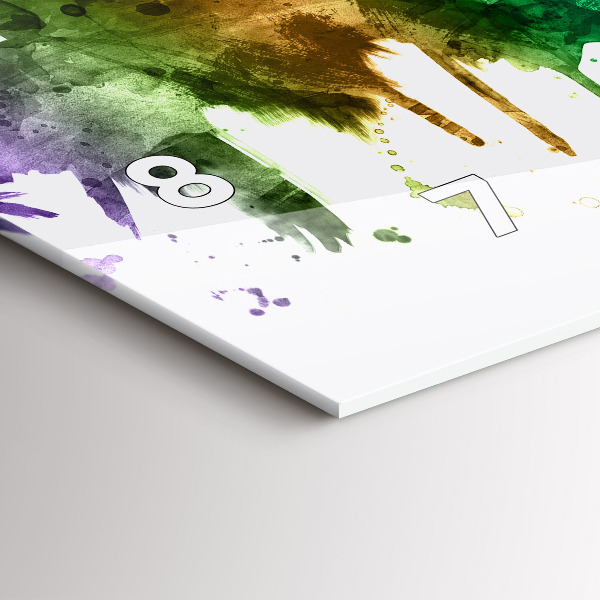 Reloj horizontal Filadelfia colorida