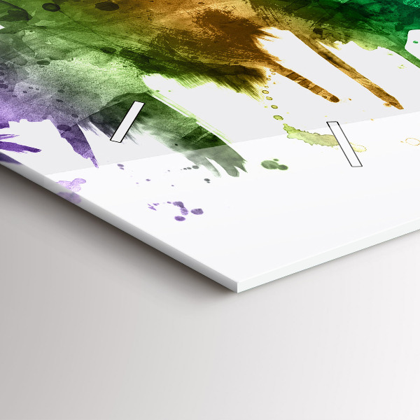 Reloj horizontal Filadelfia colorida