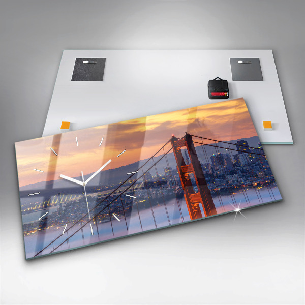 Reloj de cristal horizontal Puente de San Francisco