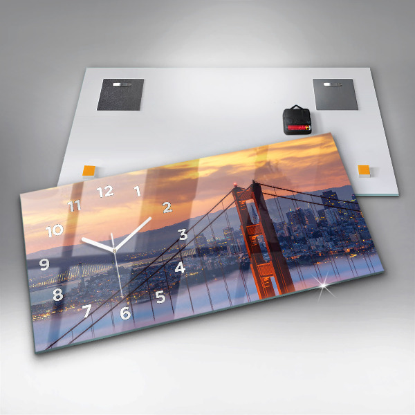 Reloj de cristal horizontal Puente de San Francisco