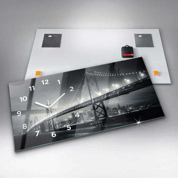 Reloj horizontal Puente de noche San Francisco