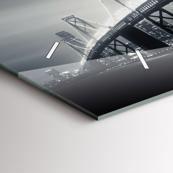 Reloj horizontal Puente de noche San Francisco