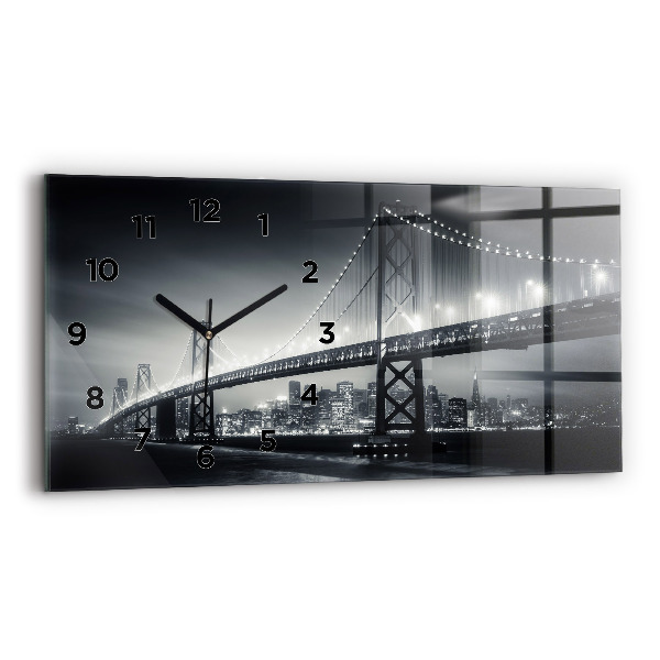 Reloj horizontal Puente de noche San Francisco