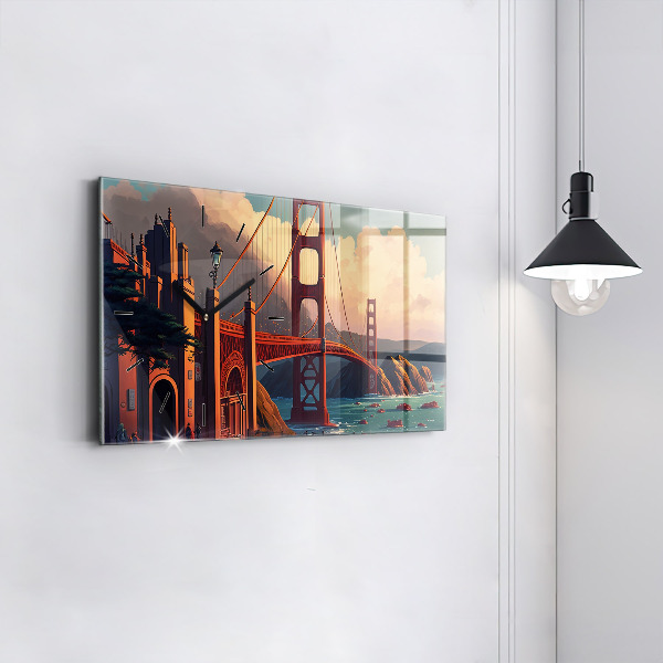 Reloj de cristal horizontal Puente de San Francisco