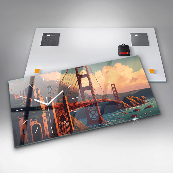 Reloj de cristal horizontal Puente de San Francisco