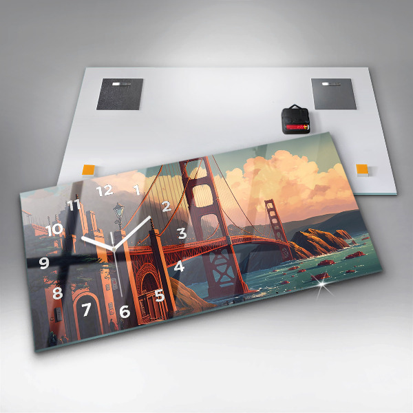 Reloj de cristal horizontal Puente de San Francisco