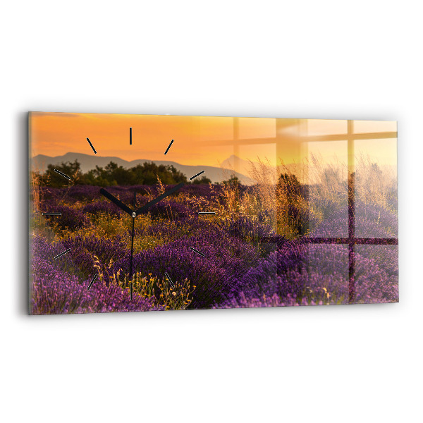 Reloj horizontal Pradera de lavanda Francia