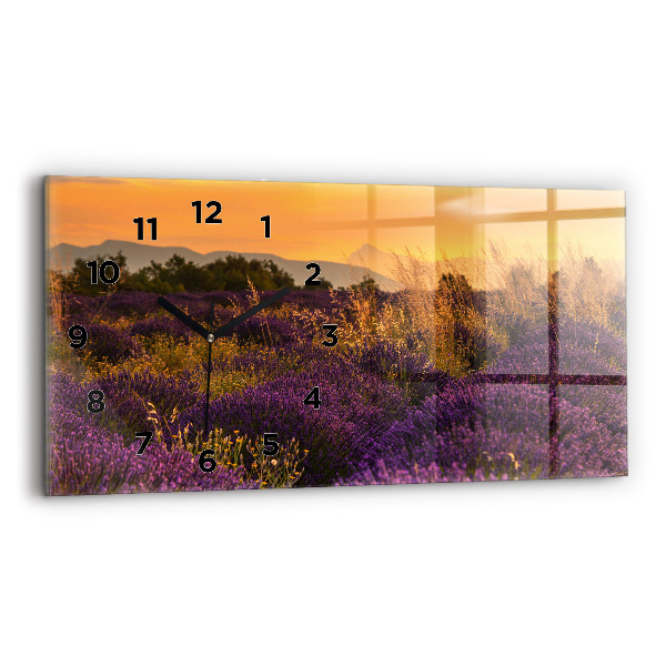 Reloj horizontal Pradera de lavanda Francia