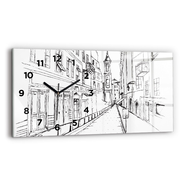 Reloj horizontal Ciudad dibujo Provenza