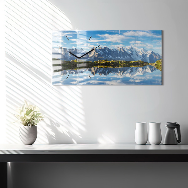 Reloj de cristal horizontal Valle de Chamonix, Alpes franceses