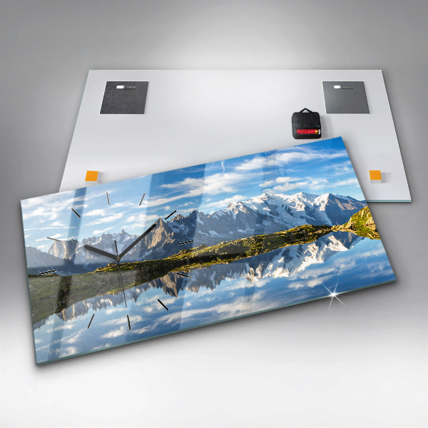 Reloj de cristal horizontal Valle de Chamonix, Alpes franceses