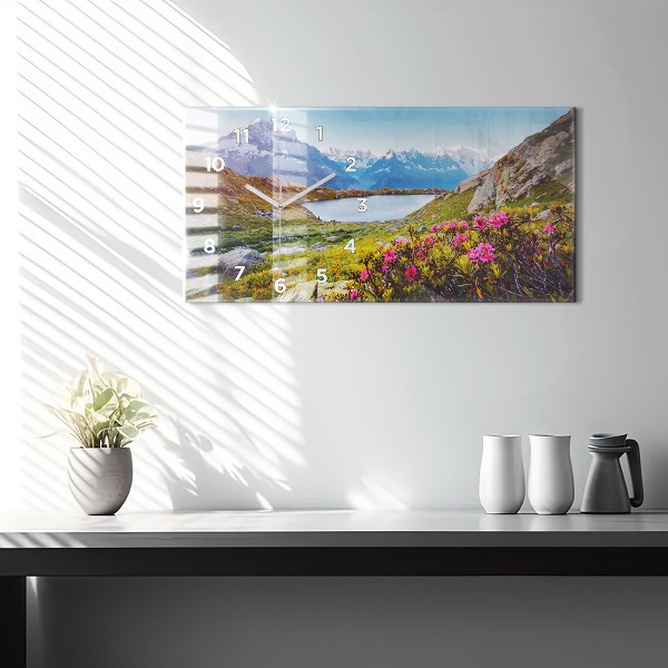 Reloj de cristal horizontal Glaciar del Mont Blanc Chamonix