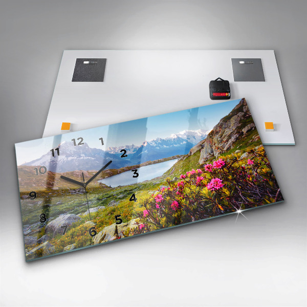 Reloj de cristal horizontal Glaciar del Mont Blanc Chamonix