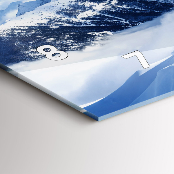 Reloj horizontal Panorama de montañas