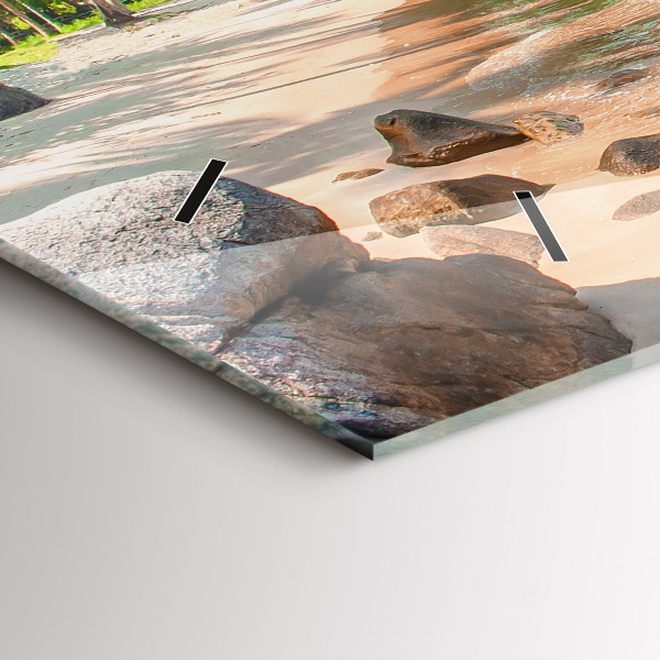 Reloj de cristal horizontal Hermosa playa en Tailandia