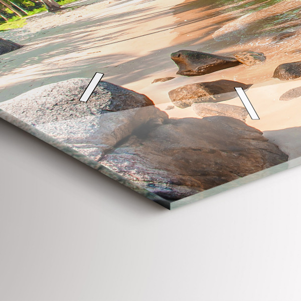 Reloj de cristal horizontal Hermosa playa en Tailandia