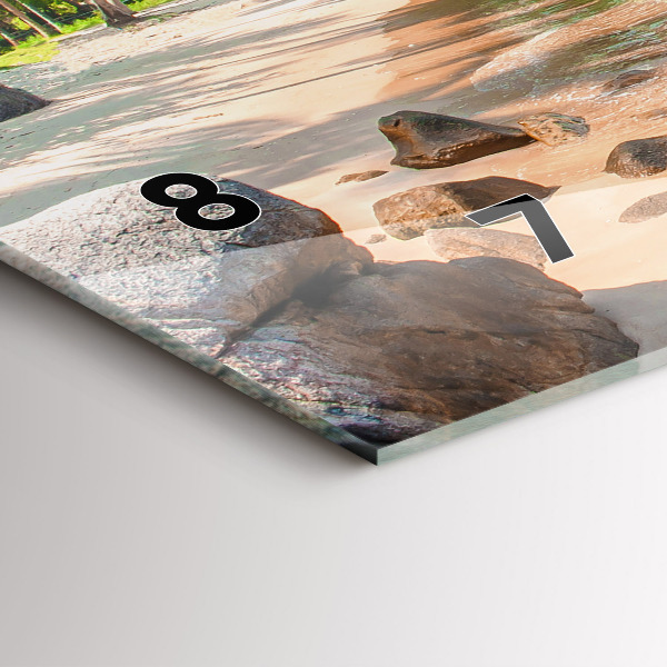 Reloj de cristal horizontal Hermosa playa en Tailandia