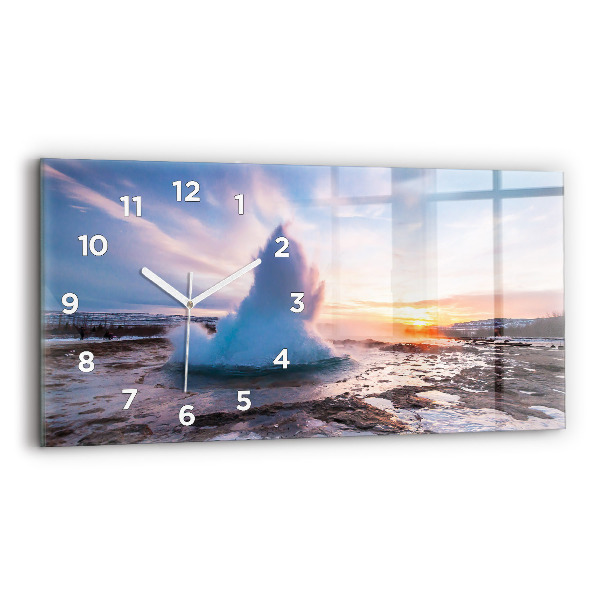 Reloj horizontal Géiser en la isla de Islandia