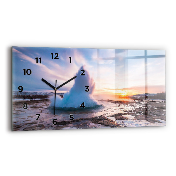 Reloj horizontal Géiser en la isla de Islandia