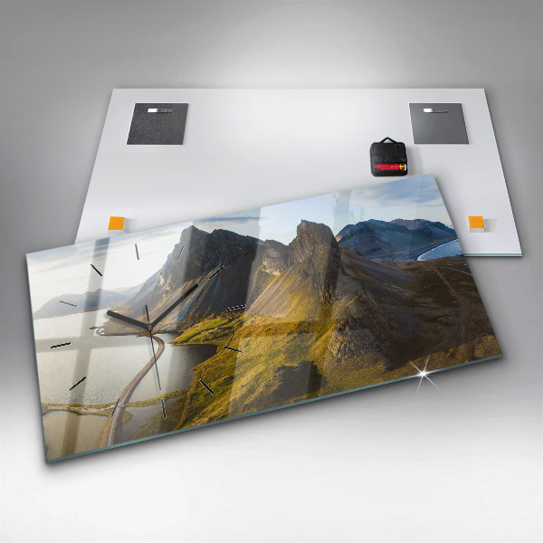 Reloj de cristal horizontal Carretera en Islandia