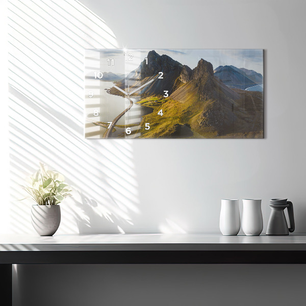 Reloj de cristal horizontal Carretera en Islandia