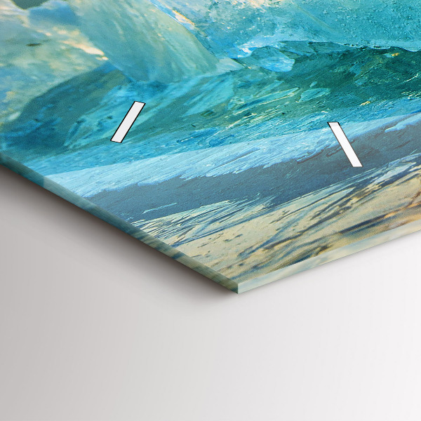Reloj de cristal horizontal Iceberg y amanecer