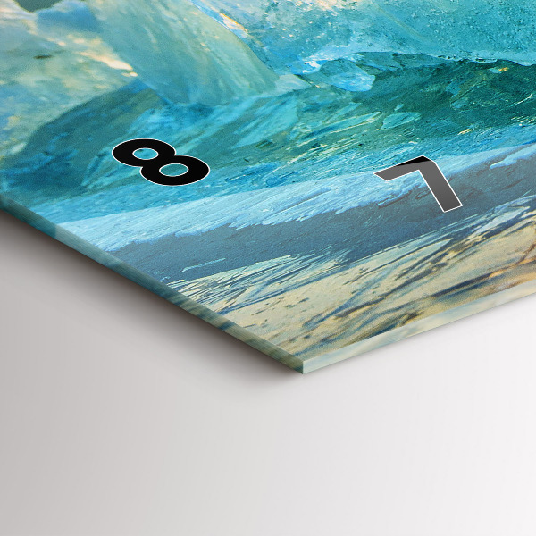 Reloj de cristal horizontal Iceberg y amanecer