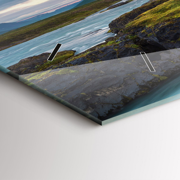 Reloj horizontal Paisaje con cascada